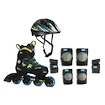 Kinder Inline Skates Fila  J-One Boy Combo 3-Set Blue/Lime