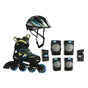 Kinder Inline Skates Fila  J-One Boy Combo 3-Set Blue/Lime