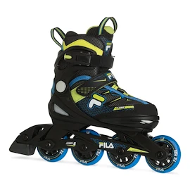 Kinder Inline Skates Fila J-One Boy Combo 3-Set Blue/Lime