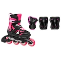 Kinder Inline Skates Rollerblade  Microblade Combo Black/Pink  EUR 36,5-40,5