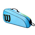 Kinder Schlägertasche Wilson  Junior Racketbag Blue/Wild Lime