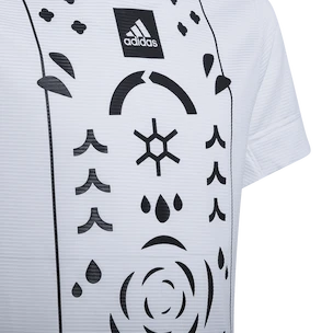 Kinder T-Shirt adidas  Boys Printed Tennis Shirt White