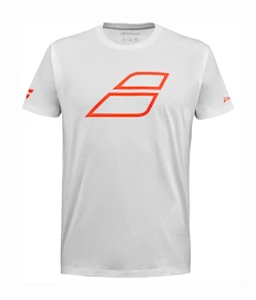 Kinder T-Shirt Babolat Strike Cotton Tee Jr White/Strike Red