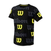 Kinder T-Shirt Wilson  All Over Logo Tech Tee B Black