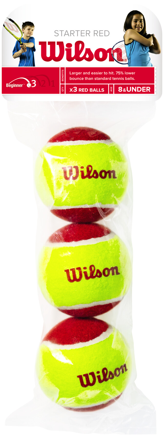 Kinder-Tennisbälle Wilson Starter Red (3 St.)