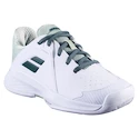 Kinder Tennisschuhe Babolat Propulse Jr 3 AC Wimbledon White/Dark Green