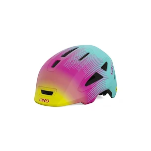 Kinderhelm Giro Scamp  II MIPS Mat Teal/Pink Towers S