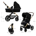 Kinderwagen Kinderkraft Moov 2 3in1 Pure Black Eva Wheels