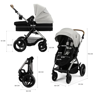 Kinderwagen Kinderkraft Moov 2 XL Moonlight Grey