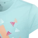 Mädchen-T-Shirt adidas Aeroready Up2Move Cotton Touch Training Slim Logo Mint Ton