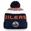 Mütze Fanatics Authentic Pro Rinkside Goalie Beanie Pom Knit NHL Edmonton Oilers