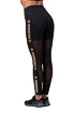 Nebbia Intense Gold Mesh Leggings 829 schwarz