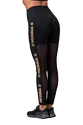 Nebbia Intense Gold Mesh Leggings 829 schwarz