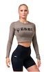 Oberteil für Frauen Nebbia Hero Sporty Hero crop top long sleeve mocha XS