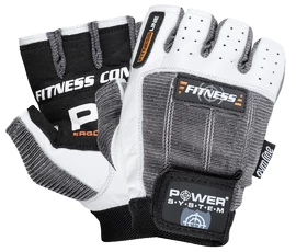 Power System Fitness Fitness-Handschuhe Weiß und Grau