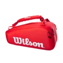 Schlägertasche Wilson  Super Tour 9 Pack Red