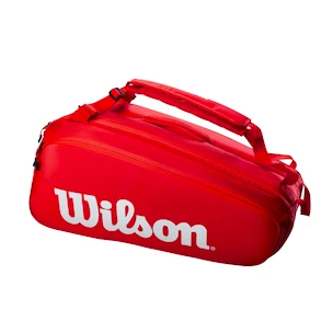 Schlägertasche Wilson  Super Tour 9 Pack Red