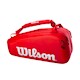 Schlägertasche Wilson Super Tour 9er Pack Rot