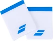 Schweißbänder Babolat Logo Jumbo Wristband White/Blue (2 St.)