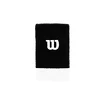 Schweißbänder Wilson Extra Wide Wristband Black/White (2 St.)