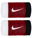 Schweißband Nike  Swoosh Doublewide Wristbands White/University Red