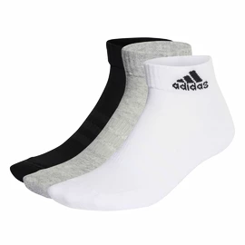 Socken adidas Cushioned Sportswear Ankle Socks 3 Pairs Grey/White/Black