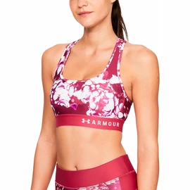 Sport BH Under Armour Mid Crossback Printed Pink