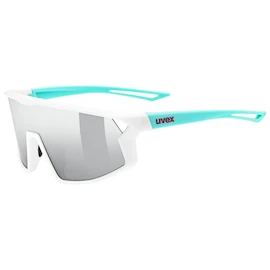 Sport Brille Uvex Skyryse Jr. White-Green/Mir.Silver (S5330768716)