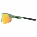 Sport Brille Uvex  Sportstyle 227 Olive Mat/Mirror Red (Cat. 3)