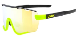 Sport Brille Uvex Sportstyle 236 Set Black Lime Mat/Mirror Yellow (Cat. 2) + Clear (Cat. 0)
