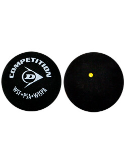 Squashball Dunlop Competiton1 Ball gelber Punkt 