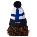 Strickmütze CCM  Flag Hood Team FIN Navy