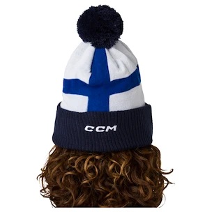 Strickmütze CCM  Flag Hood Team FIN Navy