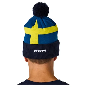 Strickmütze CCM  Flag Hood Team SWE Navy