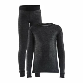 Thermoset für Kinder Craft Wool Merino Junior Black