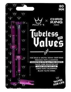 Tubeless-Ventil PEATY'S  X chris king (mk2) punch tubeless valves - 80mm (ptv2-80-pun-12)