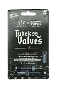 Tubeless-Ventil PEATY'S  X chris king (mk2) slate tubeless valves 42mm (ptv2-42-slt-12)