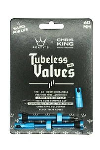 Tubeless-Ventil PEATY'S  X chris king (mk2) turquoise tubeless valves 60mm (ptv2-60-trq-12)