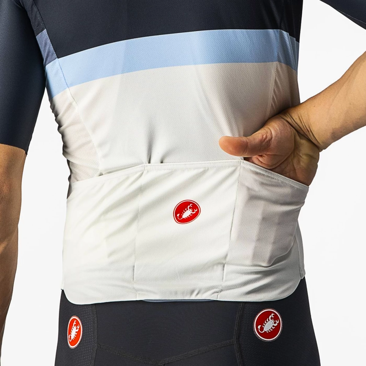 Castelli A Blocco Savile Blau/China Blau/Elfenbein