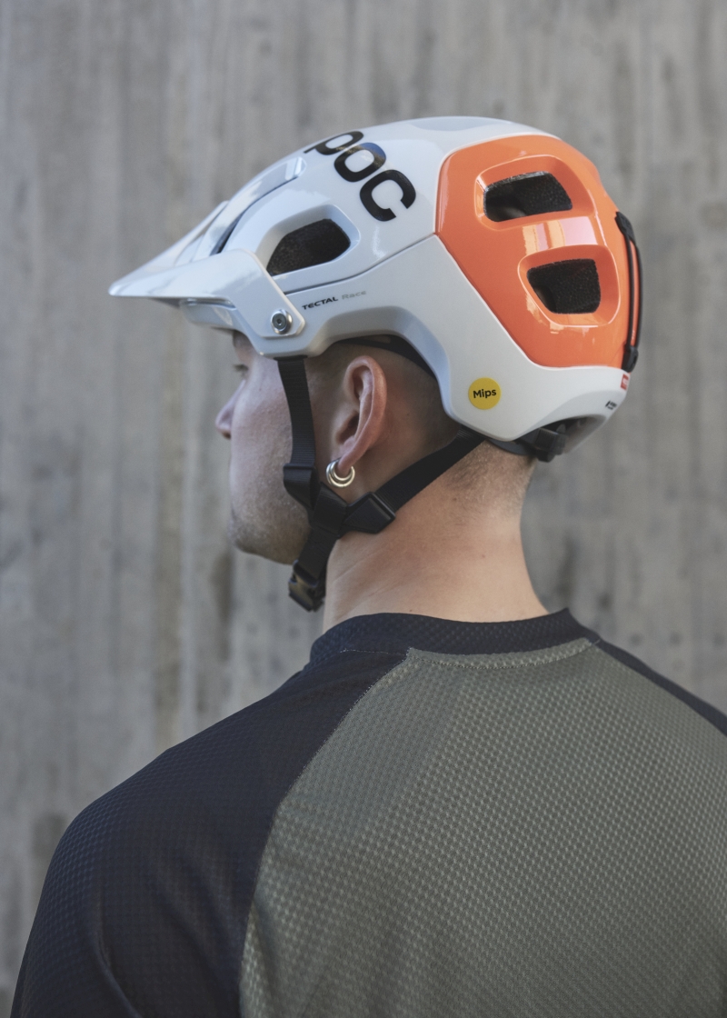 POC Tectal Race MIPS NFC Wasserstoff Weiß/Fluoreszierend Orange AVIP