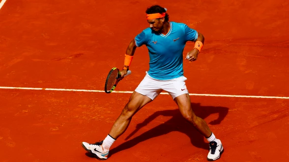 Rafael Nadal a jeho tenisová raketa Babolat Pure Aero