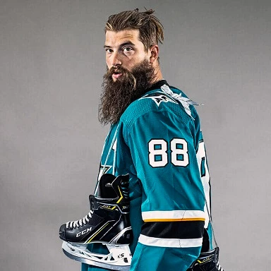 Brent Burns mit CCM Schlittschuhen