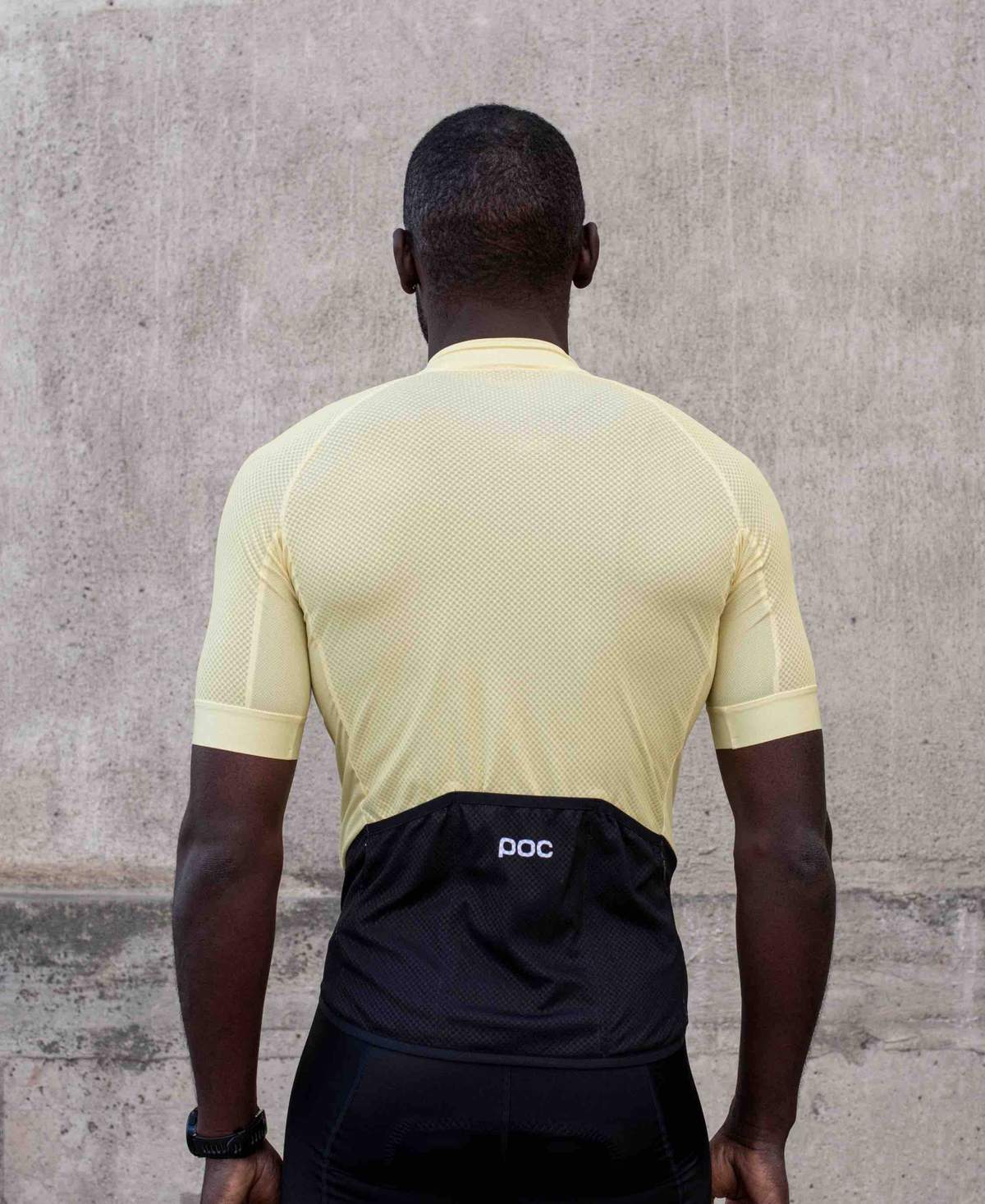 Cyklistický dres POC Essential Road Logo Jersey Sulfur Yellow