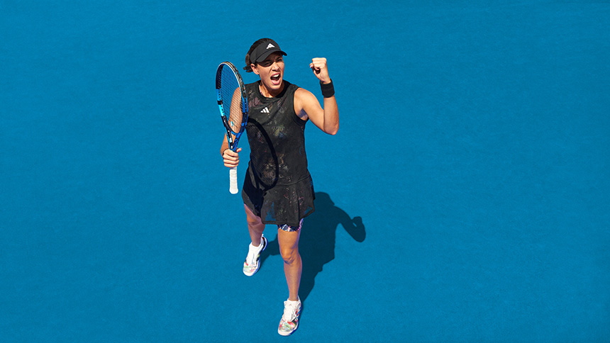 Garbine Muguruza in adidas Melbourne 2023 Tennisbekleidung