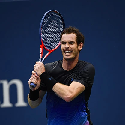Andy Murray mit Tennisschläger Head Radical