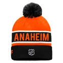 Wintermütze Fanatics  Authentic Pro Game & Train Cuffed Pom Knit Anaheim Ducks