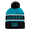 Wintermütze Fanatics  Authentic Pro Game & Train Cuffed Pom Knit San Jose Sharks