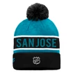 Wintermütze Fanatics  Authentic Pro Game & Train Cuffed Pom Knit San Jose Sharks