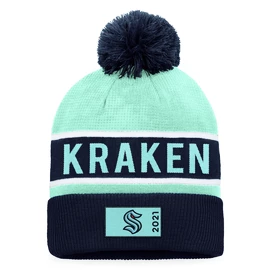 Wintermütze Fanatics Authentic Pro Game & Train Cuffed Pom Knit Seattle Kraken